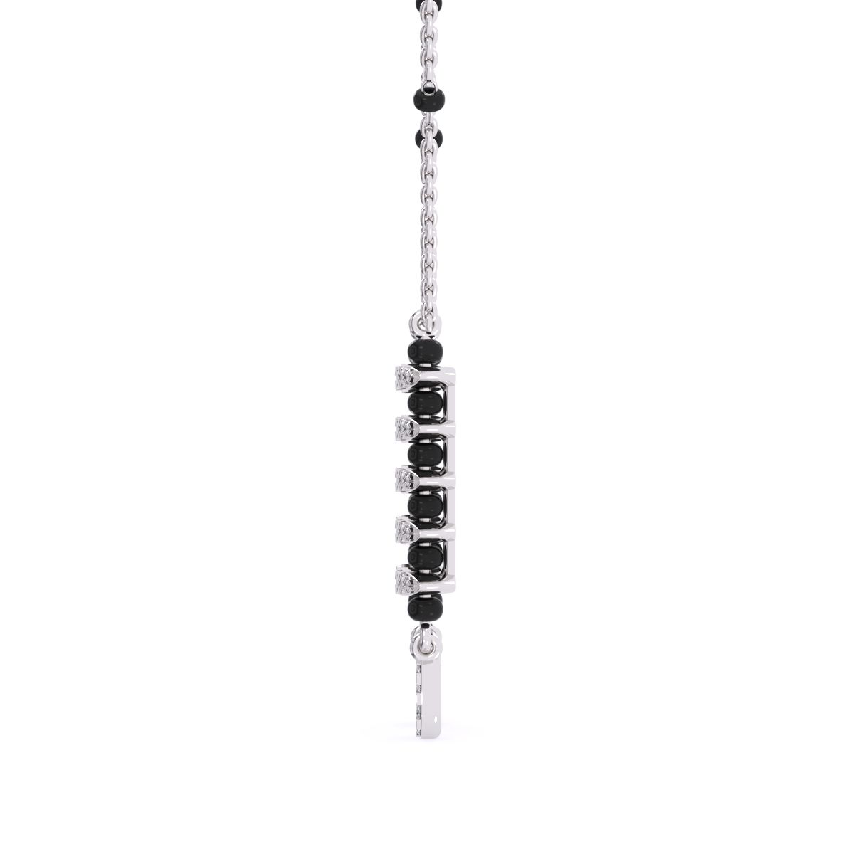 Charming Round Cluster Diamond Mangalsutra